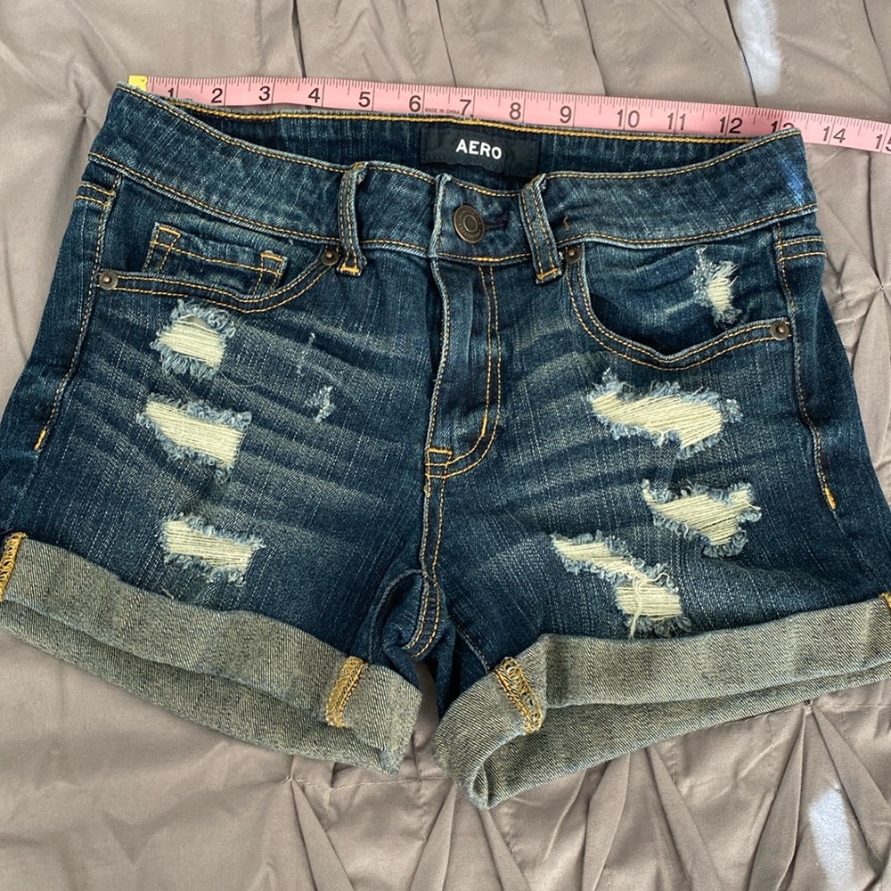 Aero denim shorts,SIZE 6
